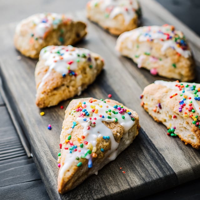 Sprinkle Scones with Icing