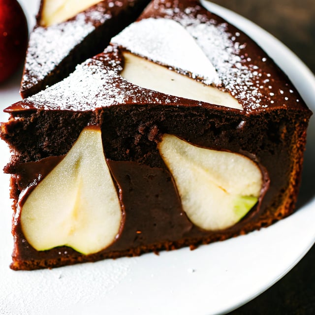 Bittersweet Chocolate and Pear Cake
