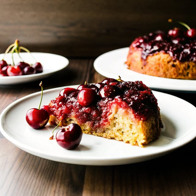 Cherry Cornmeal Upside-Down Cake