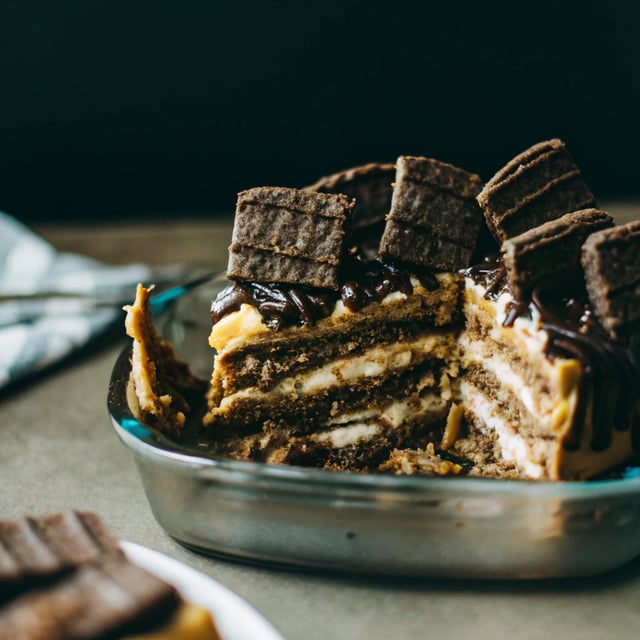 Chocolate Peanut Butter Icebox Cake