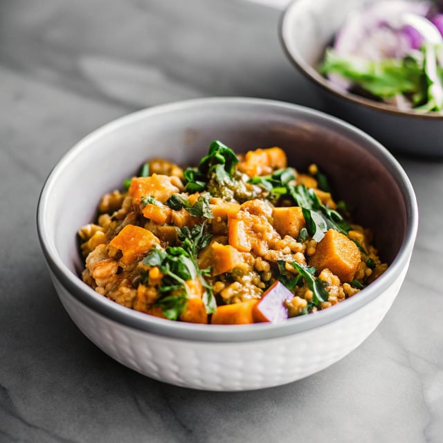 Curried Lentils With Sweet Potatoes and Swiss Chard
