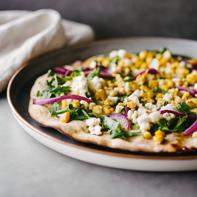 Leek, Chard and Corn Flatbread