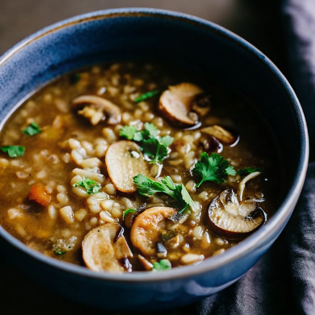 Mushroom and Farro Soup