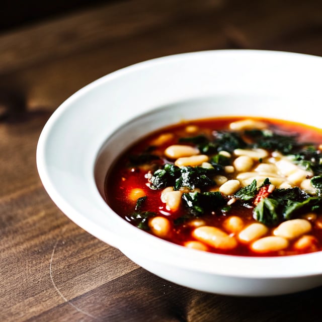 Parmesan Broth with Kale and White Beans