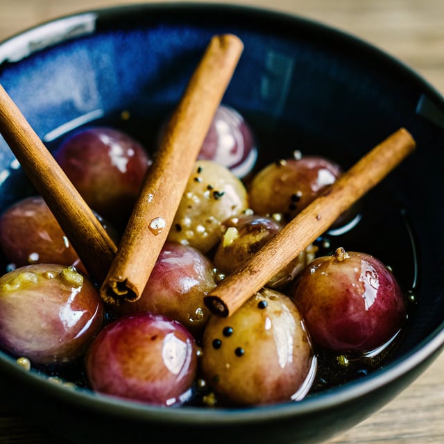 Pickled Grapes with Cinnamon and Black Pepper