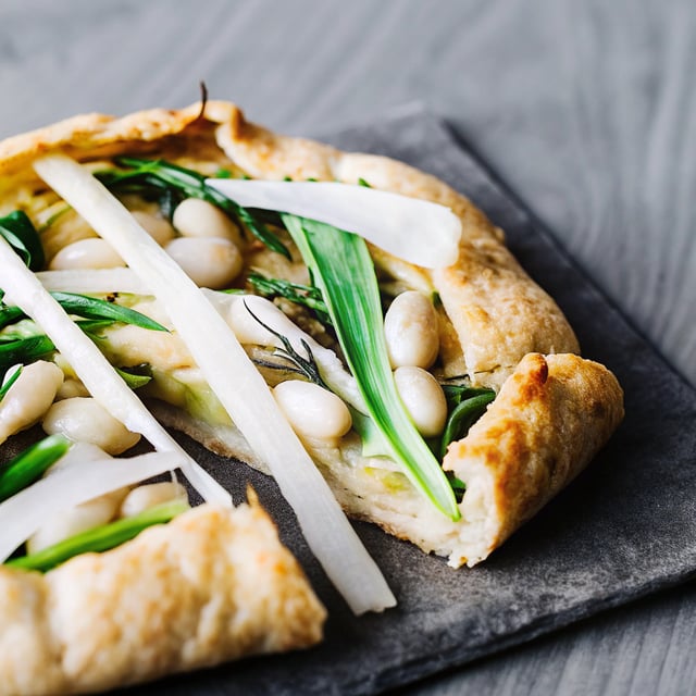 Roasted Leek and White Bean Galettes