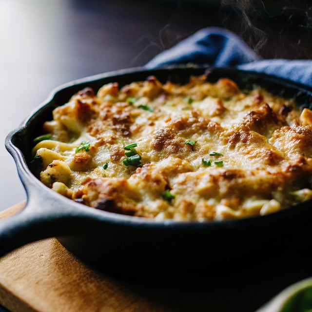 Skillet-Baked Macaroni and Cheese