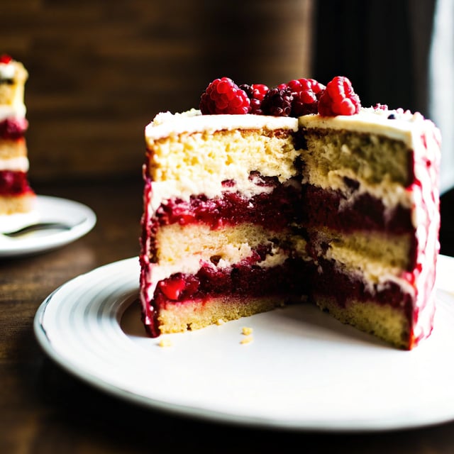 Almond Raspberry Layer Cake