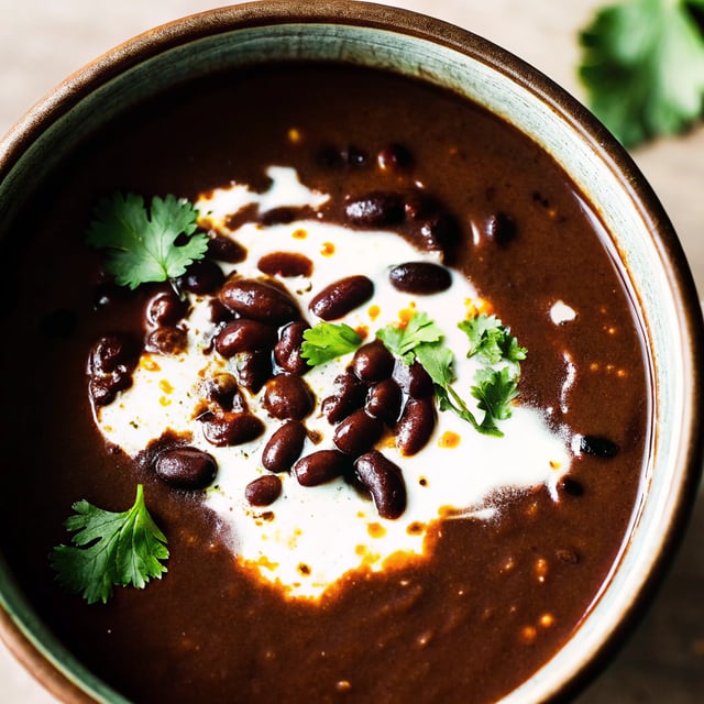 Black Bean Soup + Toasted Cumin Seed Crema