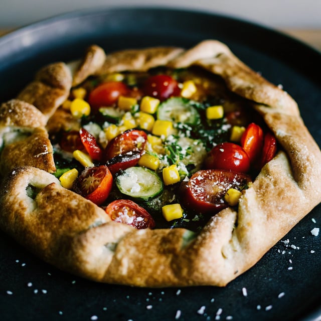 Burst Tomato Galette with Corn and Zucchini