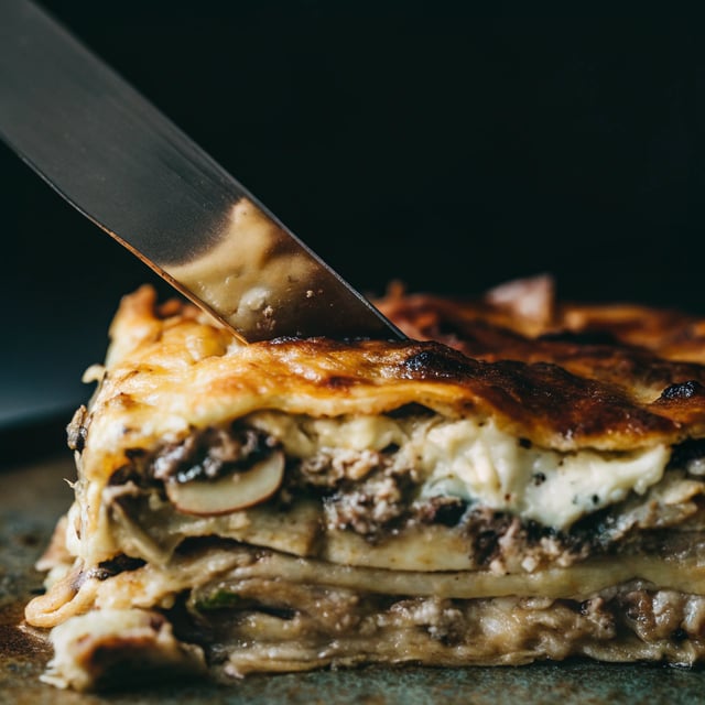 Cabbage and Mushroom Lasagna