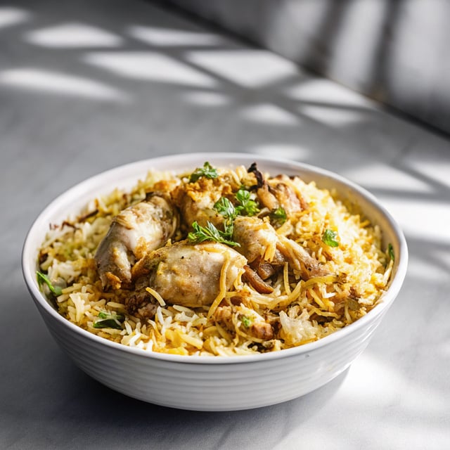 Chicken Rice with Buttered Onions