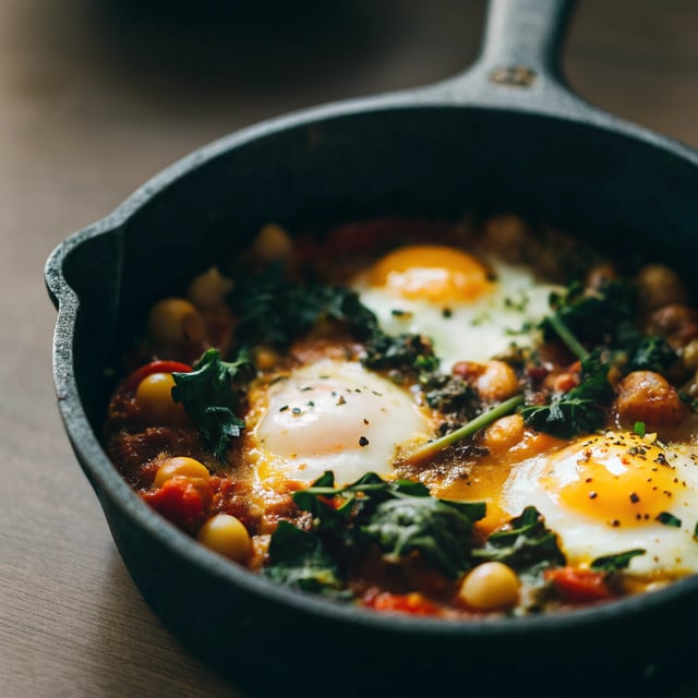Chickpea and Kale Shakshuka