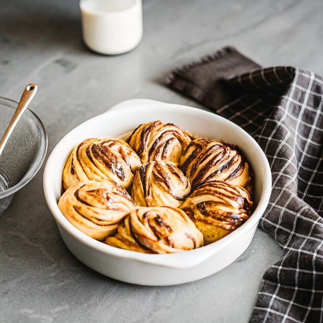 Chocolate Tahini Challah Buns