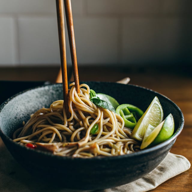 Cold Noodles with Miso, Lime, and Ginger