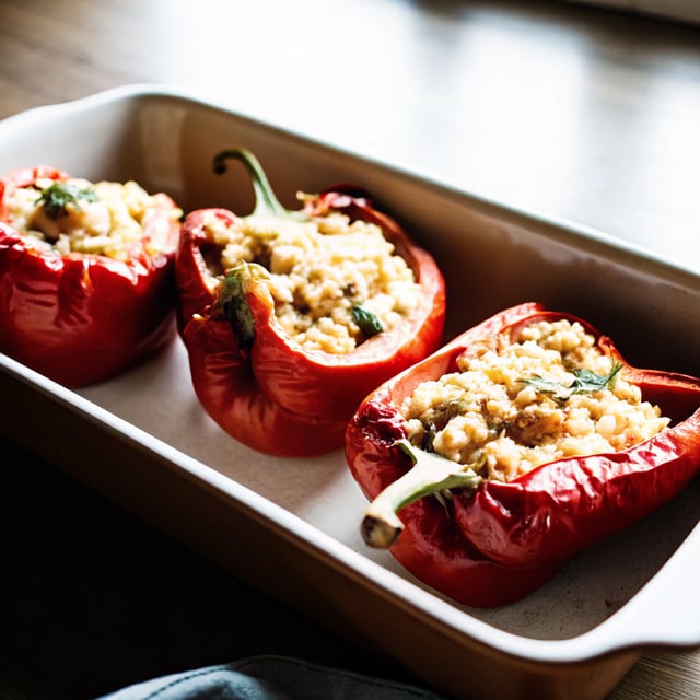 Couscous and Feta-Stuffed Peppers