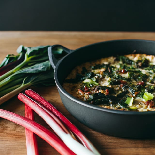 Creamed Chard and Spring Onions