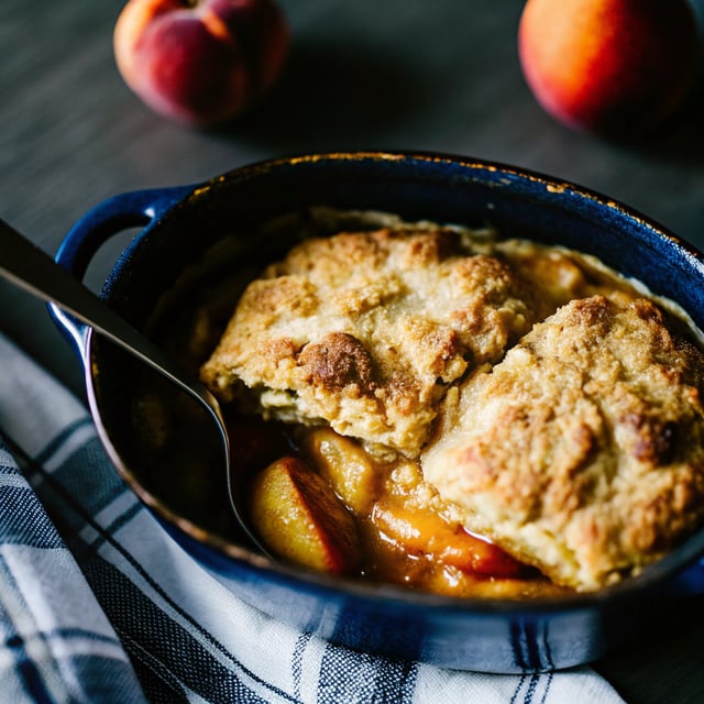 Crispy Peach Cobbler