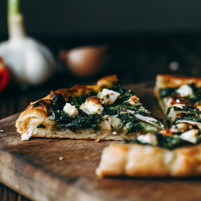 Crispy Spinach Pizza