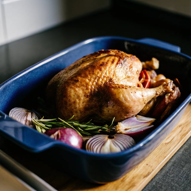 Dry-Brined Turkey with Roasted Onions