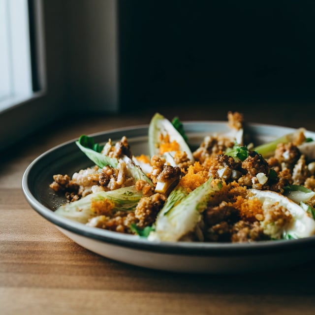 Endive Salad with Toasted Breadcrumbs and Walnuts
