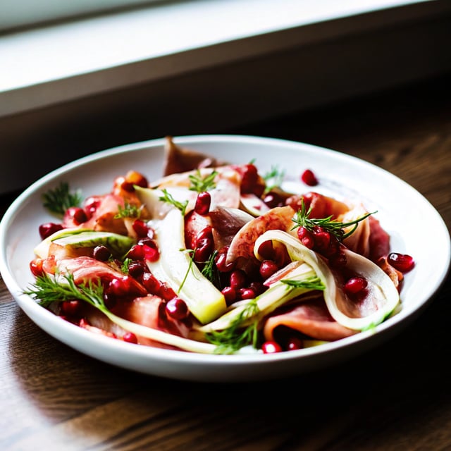 Fennel, Prosciutto and Pomegranate Salad