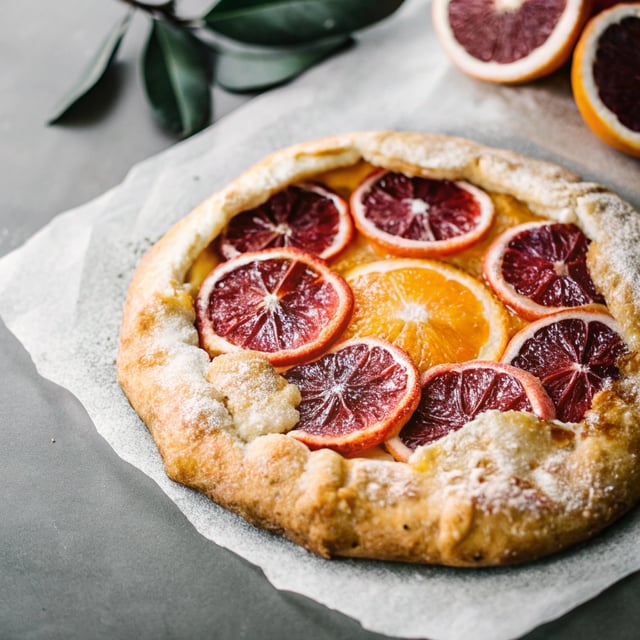 Flaky Blood Orange Tart