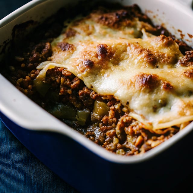 French Onion Baked Lentils and Farro