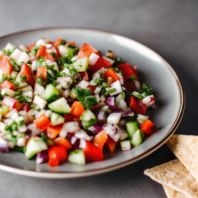 Israeli Salad + Pita Chips