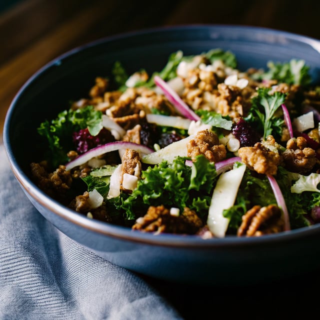 Kale Salad with Pecorino and Walnuts