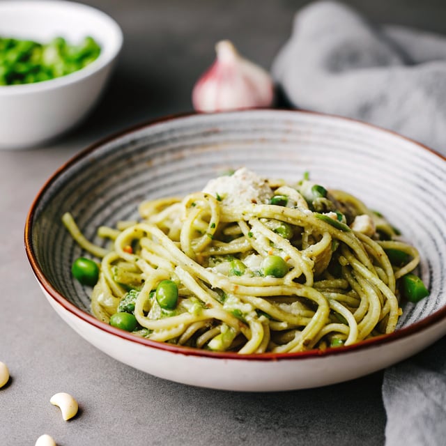 Linguine with Pea Pesto