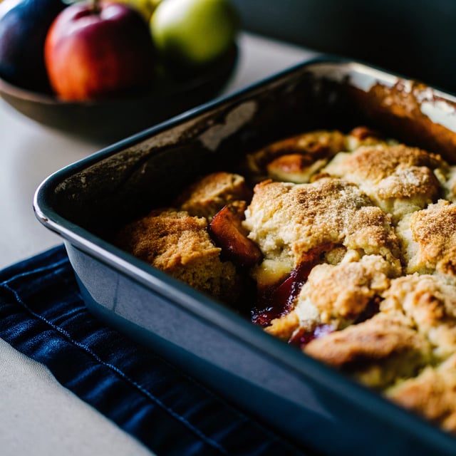 Magic Apple and Plum Cobbler