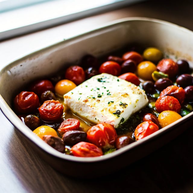 Mediterranean Baked Feta with Tomatoes