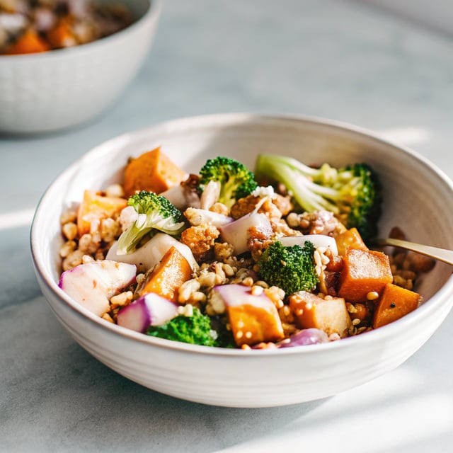 Miso Sweet Potato and Broccoli Bowl