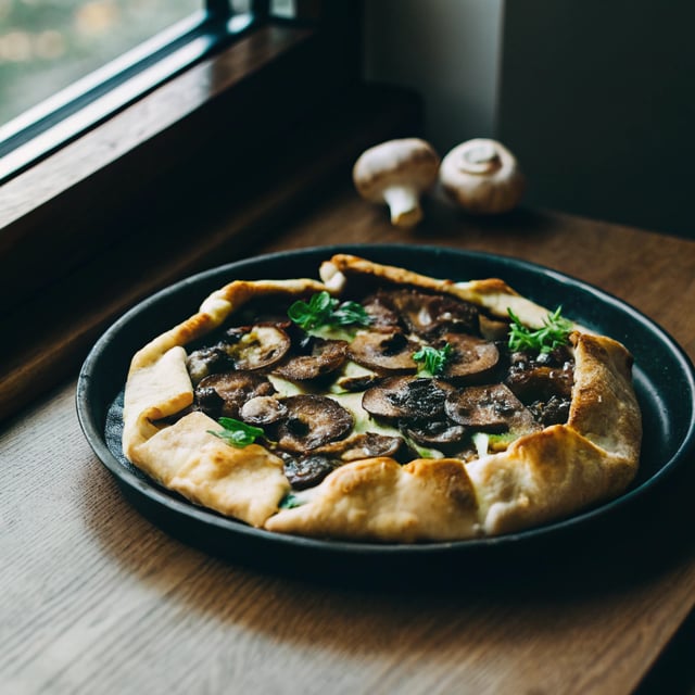 Mushroom and Stilton Galette
