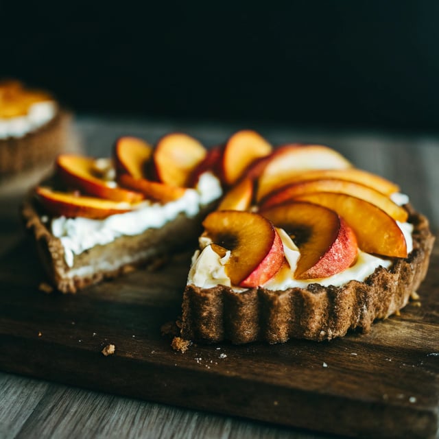 Nectarine, Mascarpone and Gingersnap Tart