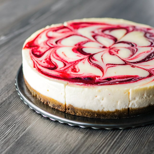 Raspberry Swirl Cheesecake