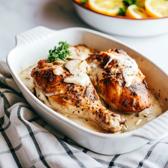Roasted Chicken with Dijon Sauce