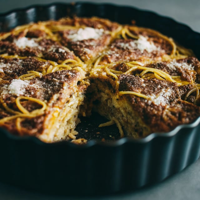 Spaghetti Pie with Pecorino and Black Pepper