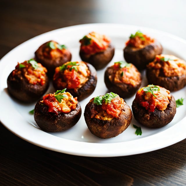 Sundried Tomato Stuffed Mushrooms