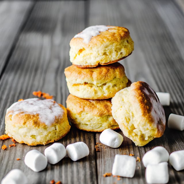Sweet Potato (and Marshmallow) Biscuits