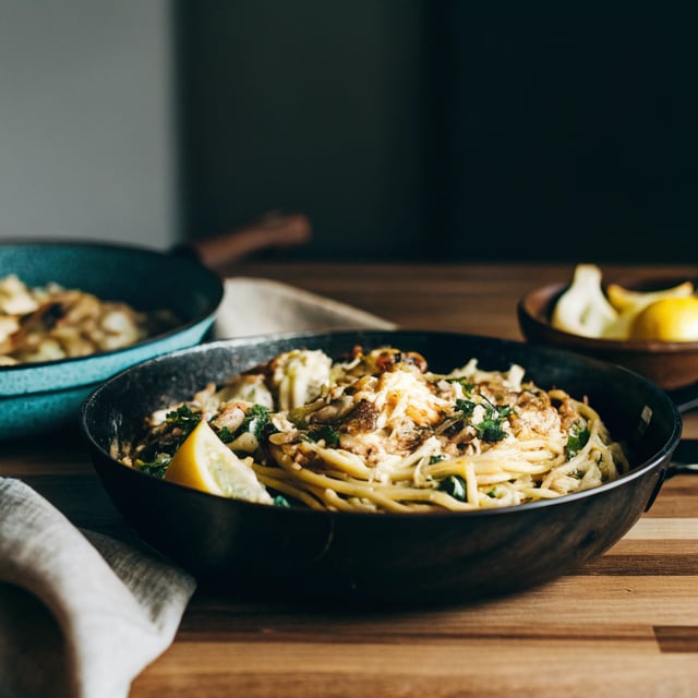 Artichoke and Lemon Linguine