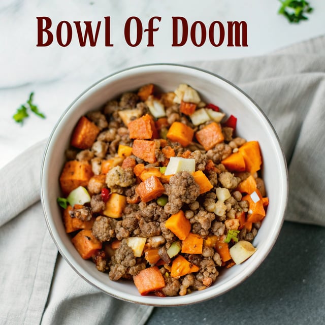 Bowl of Doom (Sweet Potato and Bison Breakfast Hash)
