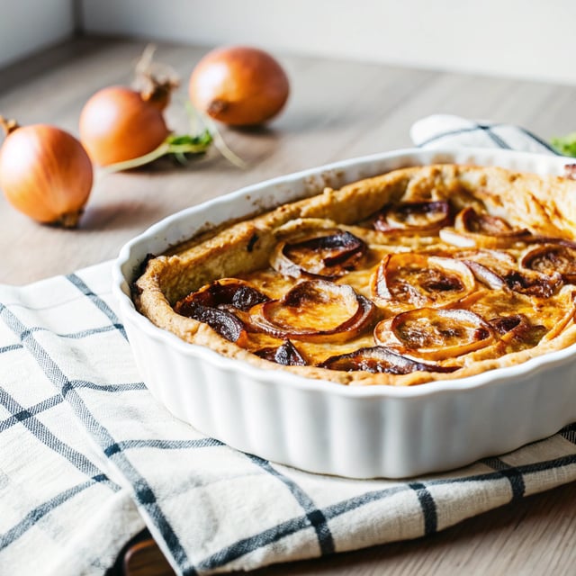 Caramelized Onion Puff Pastry Quiche