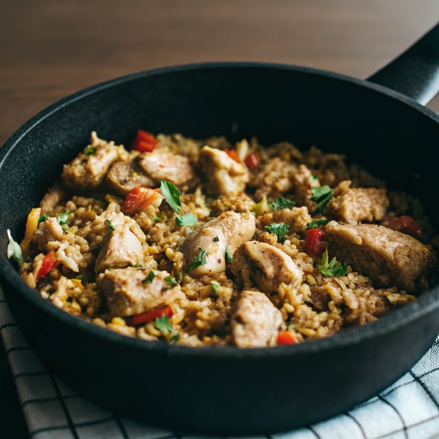 Chicken and Rice Taco Skillet