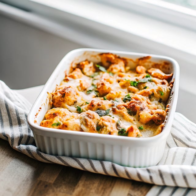 Creamy Chicken and Tortellini Bake