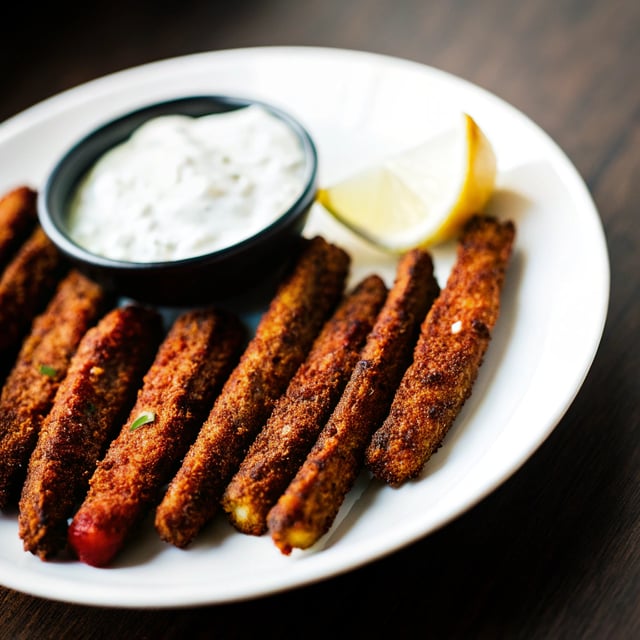Crispy Cajun Oven-Roasted Okra Fries with Lemon-Garlic Aioli