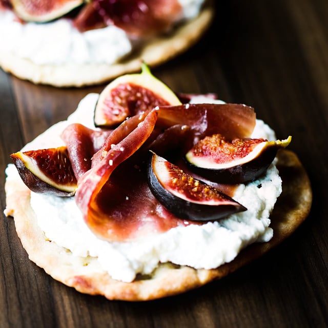 Easy Goat Cheese, Prosciutto and Fig Flatbreads