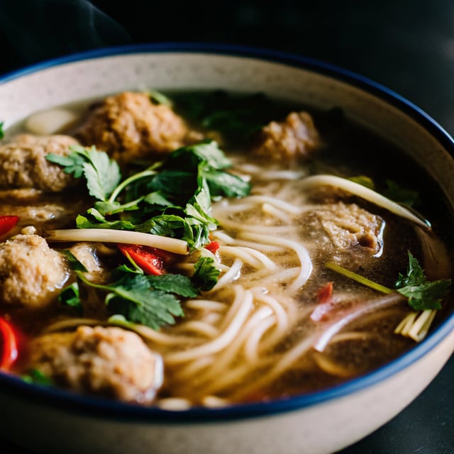 Ginger-Pork Meatball Pho