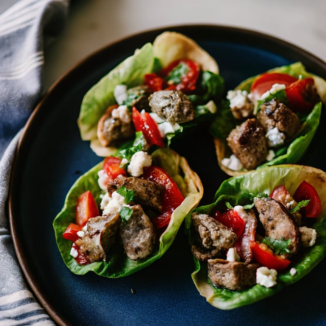 Greek Lamb Lettuce Cups